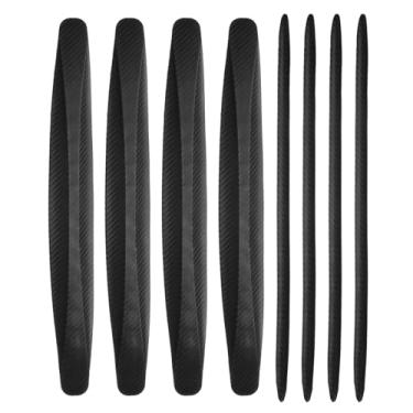 Imagem de HARFINGTON 8 peças de tira de para-choque de carro anticolisão antiarranhões protetor de para-choque guarnição universal dianteiro e traseiro protetor de canto para carros caminhonete SUV, preto