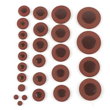 Imagem de GRCFUMO 26PCS Multi Tamanho SAX PADRS SAX, peças profissionais de reparo de saxofone marrom, tenor de tenor antigo substituto para saxofone alto
