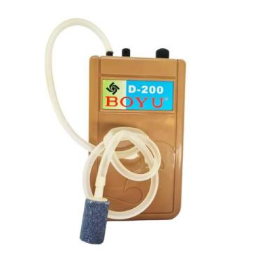 Imagem de Compressor a Pilha BOYU Para Oxigenação De Aquários Isca