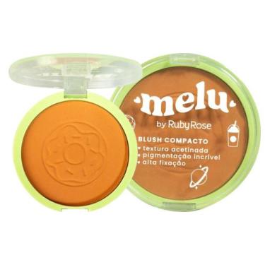 Imagem de Blush Facial Compacto Melu Maquiagem Ruby Rose RR871, PUMPKIN