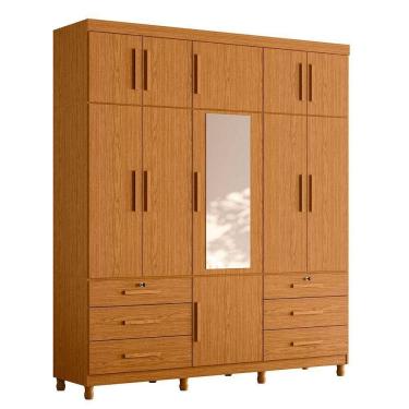 Imagem de Guarda-roupa Triton Plus Albatroz 11 Portas 6 Gavetas Cinamomo