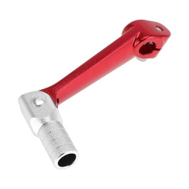 Imagem de Hihaha Alavanca de câmbio dobrável de motocicleta para Bosuer M5 Alavanca de mudança de pedal de liga de alumínio Braço de alavanca vermelha Cabeça prateada