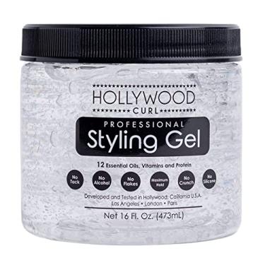 Imagem de Hollywood Cosmetics Gel Modelador Hollywood Curl Para Cabelos Ondulados E Cacheados - Proporciona Brilho Saudável, Fixação Superior E Controle Do Penteado Com Óleos Essenciais, Vitaminas Para Mulher