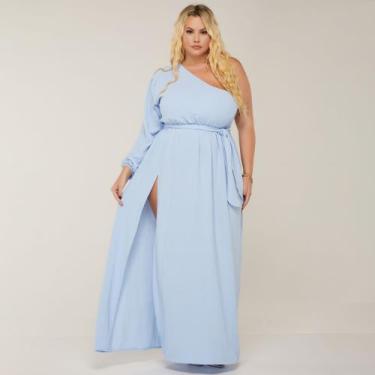 Imagem de Vestido Longo Branco Casamento Civil Noiva Gestante Chá Revelação Plus