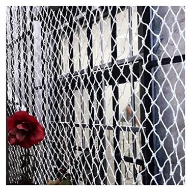 Imagem de BDSHL Rede de segurança de nylon, rede de escalada infantil, rede para cães e gatos, rede de decoração de parede, rede giratória para cerca de jardim, personalizável (cor: malha de 5 cm, tamanho: 2 x