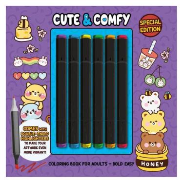Imagem de Cute & Comfy Coloring Book For Adults - Bold Easy - Special Edition - Livro De Colorir Adulto