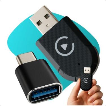 Imagem de Adaptador Carplay Sem Fio Multimidia Carro Android e IOS USB - VBM