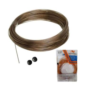 Imagem de Cabo Aço Encapado para Varal - 20 Metros - Suporte Gpf