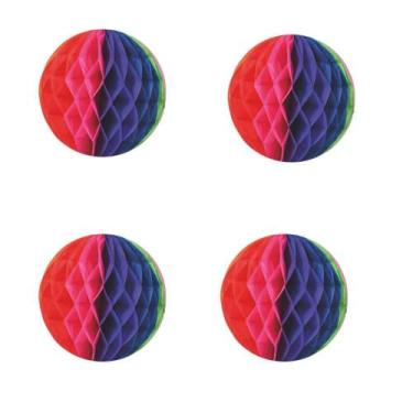 Imagem de Kit Balão Esfera Color Origami Decoração Junina 4 Peças 15cm - Wincy A