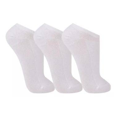Imagem de Kit c/ 3 meia Trifil soquete invisível algodão sport Ref.: 7064, Branc