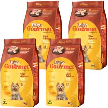 Imagem de Combo 4 Ração Quatree Gourmet Cães A.D Raças Pequena - 1Kg
