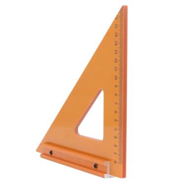 Imagem de Régua Triangular para Carpintaria, Placa Sintética, Escalas de Gravação Dupla Face, 18x18cm, Design de ângulo Reto de 90 Graus, para Vários Ambientes de Medição de Carpintaria