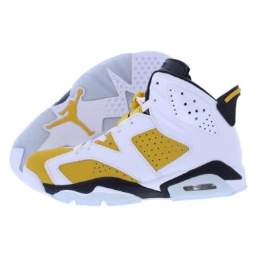 Imagem de Air Jordan 6 retrô amarelo ocre (CT8529-170, branco/preto/amarelo ocre), Branco/amarelo ocre-preto, 39