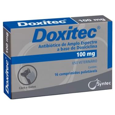 Imagem de Doxitec 100mg para Cachorro Gato Pet 16 comprimidos Doxiciclina Amplo Espectro Doença do Carrapato