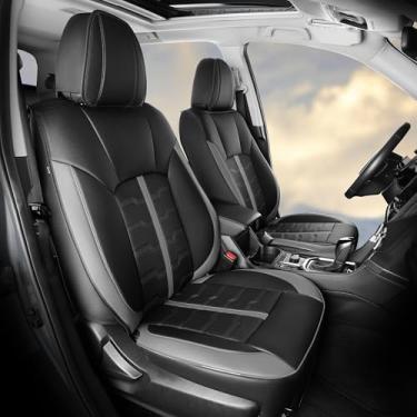 Imagem de Capas de assento de carro para Outback Forester Crosstrek XV Legacy Impreza - 2014-2025 conjunto completo de couro sintético protetor de assento dianteiro e traseiro à prova d'água SUV acessórios de