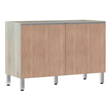 Imagem de Balcão De Pia Sem Tamp 120cm Lis Legno Crem e Cumaru