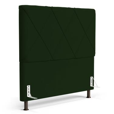 Imagem de Cabeceira Cama Box Casal King Size Mel 195cm Com Frame Veludo Verde - Desk Design