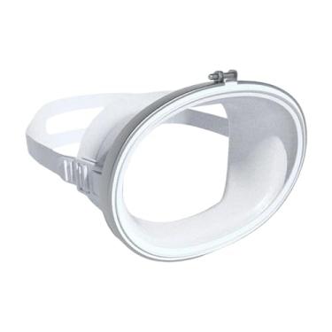 Imagem de Vaveren Máscara de natação Óculos de mergulho Antiembaçante À prova de vazamentos de vidro portátil Equipamento de mergulho com snorkel para adultos Óculos de , Estrutura de aço Branca