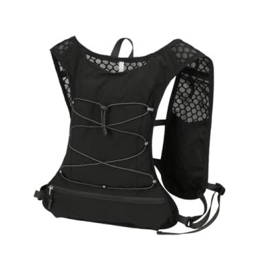 Imagem de UGPLM Colete de corrida, mochila de hidratação, bolsa esportiva para atividades ao ar livre, mochila de água para corrida, trilha, maratonista, Preto