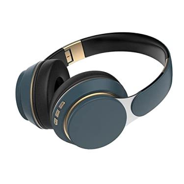 Imagem de FVDPWYE/Fones de Ouvido com Cancelamento de Ruído Fone de Ouvido Dobrável com Microfone para, Azul