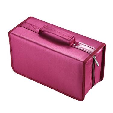 Imagem de alavisxf xx Estojo De Nylon Para Dvd - Bolsa Organizadora Armazenamento Discos Protetores Com Capacidade 160 Carro E Casa