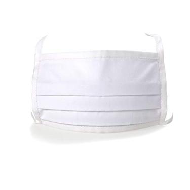 Imagem de Kit 02 Máscaras de Tecido com Alças de Amarração Pró-Saúde Coteminas 2 Peças Santista - Tamanho Único - Branco
