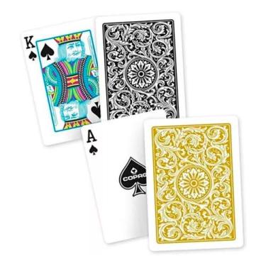 Imagem de Baralho Class 1546 Elite Preto E Dourado Estojo Duplo Cartas - Napoles