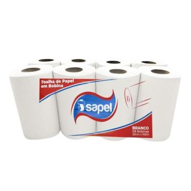 Imagem de Toalha De Papel Em Bobina Camada Simples Branca Alta Absorção 20X100M 