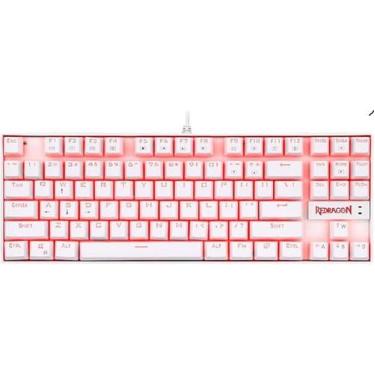 Imagem de Teclado Mecânico Gamer Redragon Kumara Branco Switch Brown - Red Drago