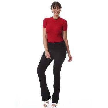 Imagem de Calça Boot Cut Sarja Preta Sawary