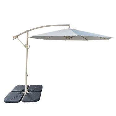 Imagem de Ombrelone Lateral Tahiti Fratini 300 Cm Aluminio Fendi Capa Poliéster Base Lateral Hdpe