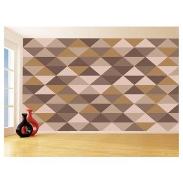 Imagem de Papel De Parede Geométrico Triângulos Abstrato 3,5M Gmt40 - Você Decor