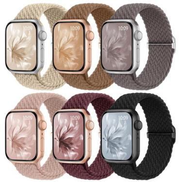 Imagem de Pulseiras elásticas trançadas compatíveis com Apple Watch 38-49 mm - K
