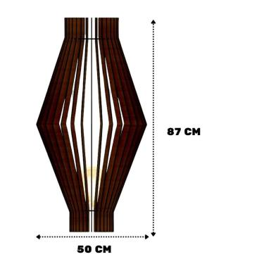 Imagem de Luminária De Chão Acrópole Mdf Luminária Preto