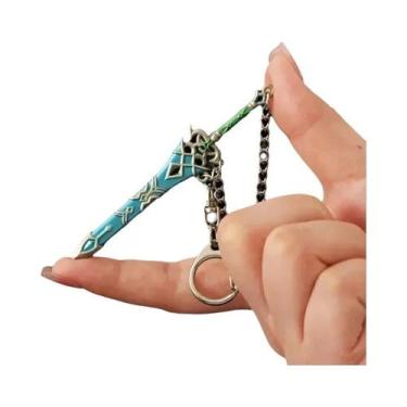 Imagem de Mini Chaveiro De Espada De Metal De 9 Cm, Modelo De Arma De Jogo, Brin