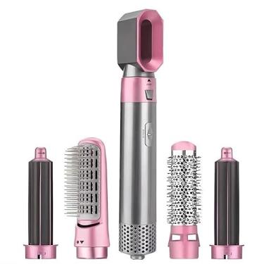 Imagem de Escova profissional para secador de cabelo com ar quente 5 em 1 110V (rosa)