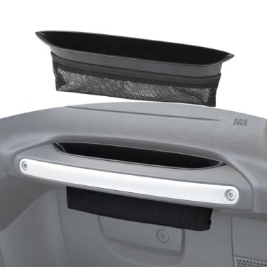 Imagem de RT-TCZ Bandeja de armazenamento de passageiros Wrangler JK com rede, organizador Co Pilot para Jeep Wrangler JK JKU 2011-2017, preto