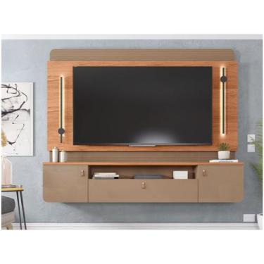 Imagem de Painel para TV até 75 Caemmun Dali, Suede e Freijó