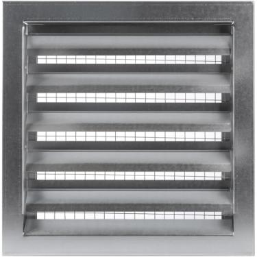 Imagem de Vent Systems Tampa de abertura de duto de aço quadrado galvanizado de 30,5 cm x 30,5 cm - Tampa de ventilação de admissão/exaustão de ar com venezianas resistentes - Grade HVAC de parede externa
