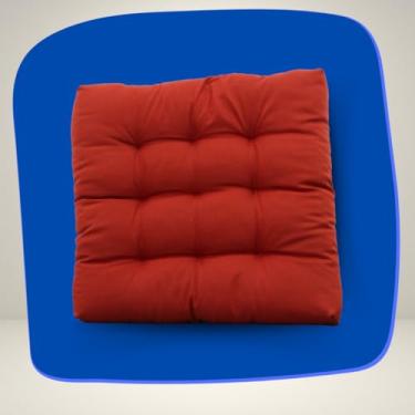 Imagem de Almofada para Cadeira Assento Poltrona 60x60cm Decorativa(TERRACOTA)