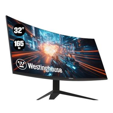Imagem de Westinghouse Monitor Gamer Curvo Full Hd De 32", 165 Hz, Suporte Amd Freesync, Baixo Desfoque Movimento, Curva 1500R, 1920 X 1080, Para Jogos Pc Com Alto-Falantes Integrados, Displayport, 2 Hdmi