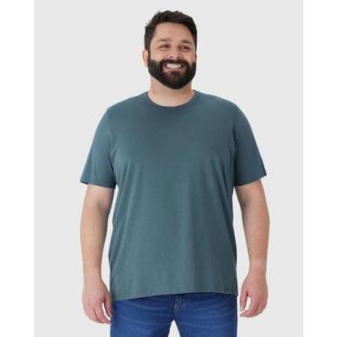 Imagem de Camiseta Básica Masculina Malwee Plus Size Ref. 87847, Azul 70206, G1