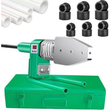 Imagem de Soldador De Fusão De Tubo Ppr - Máquina De Solda De Plástico De Aquecimento De Tubo Duplo De 1600 W Soquete Portátil Com Display Digital Adequado Para Ppr Pe Pp B, B