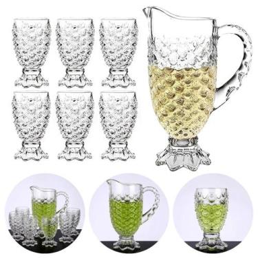 Imagem de Conjunto 6 Copos 230ml Com Jarra 1,3 Litros Vidro Agua Sucos - Importa