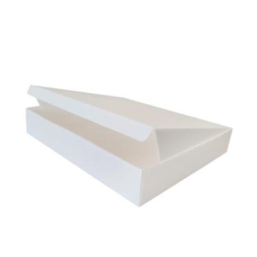 Imagem de 40 Caixas de Papelão Montável Para Roupas Salgados Doces 30x25x5 Branco