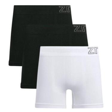 Imagem de Kit 3 Cuecas Boxer Masculina Zee Rucci Microfibra Poliamida Seamless -