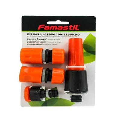 Imagem de Kit Jardim Famastil Esguicho + 2 Engate Rápido + Conexão Blister - Fox