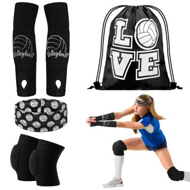 Imagem de Conjunto de acessórios de voleibol Yinder para mulheres (médio, preto)