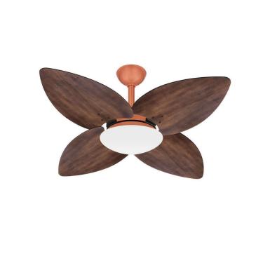 Imagem de Ventilador Teto Winds Cobre Potente 4 Pás Imbuia Ventax 220V
