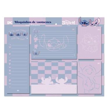 Imagem de Bloquinhos de Anotações Disney Stitch com 5 Modelos (20 Folhas cada)  